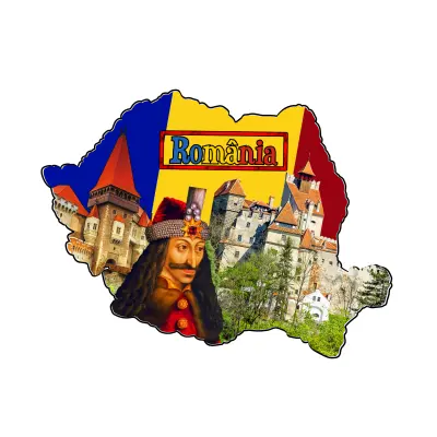 Castelul bran, vlad tepes, magnet harta, model mgs200